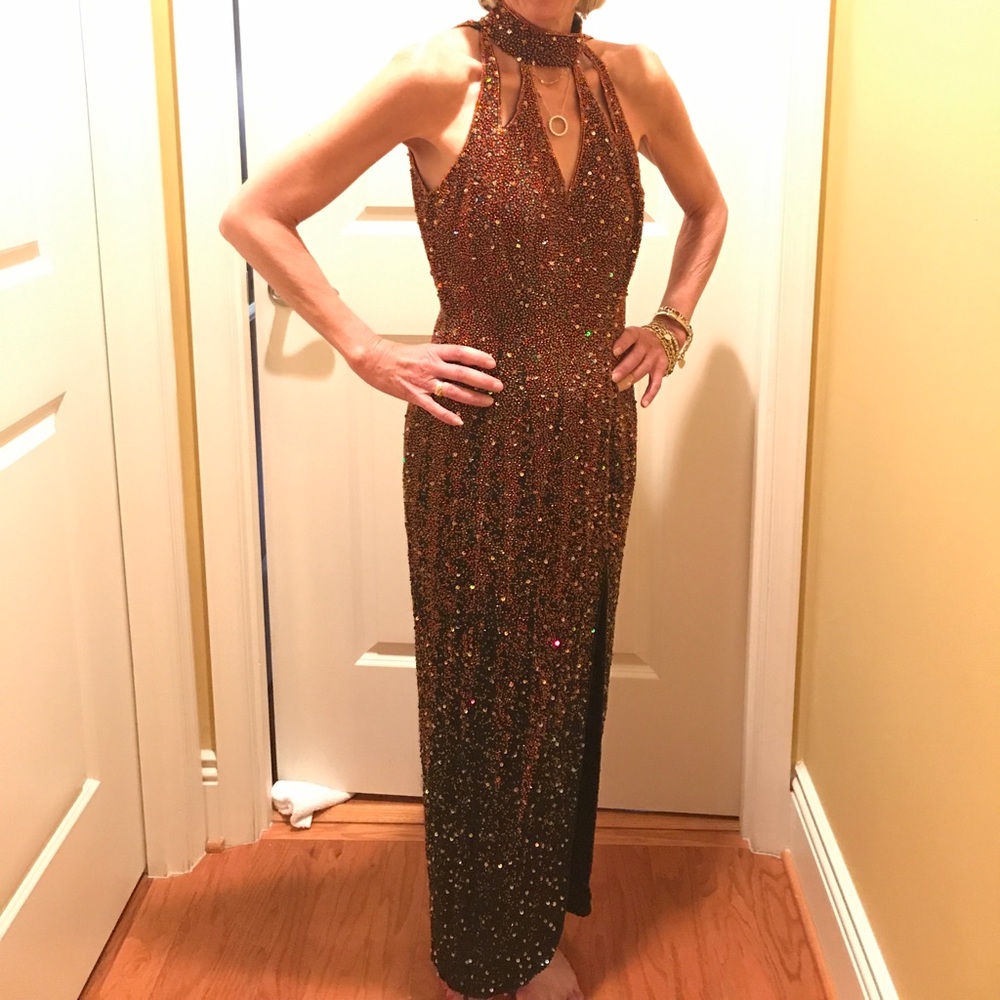 Sequined evening gown