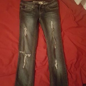 Blue asphalt woman's jeans