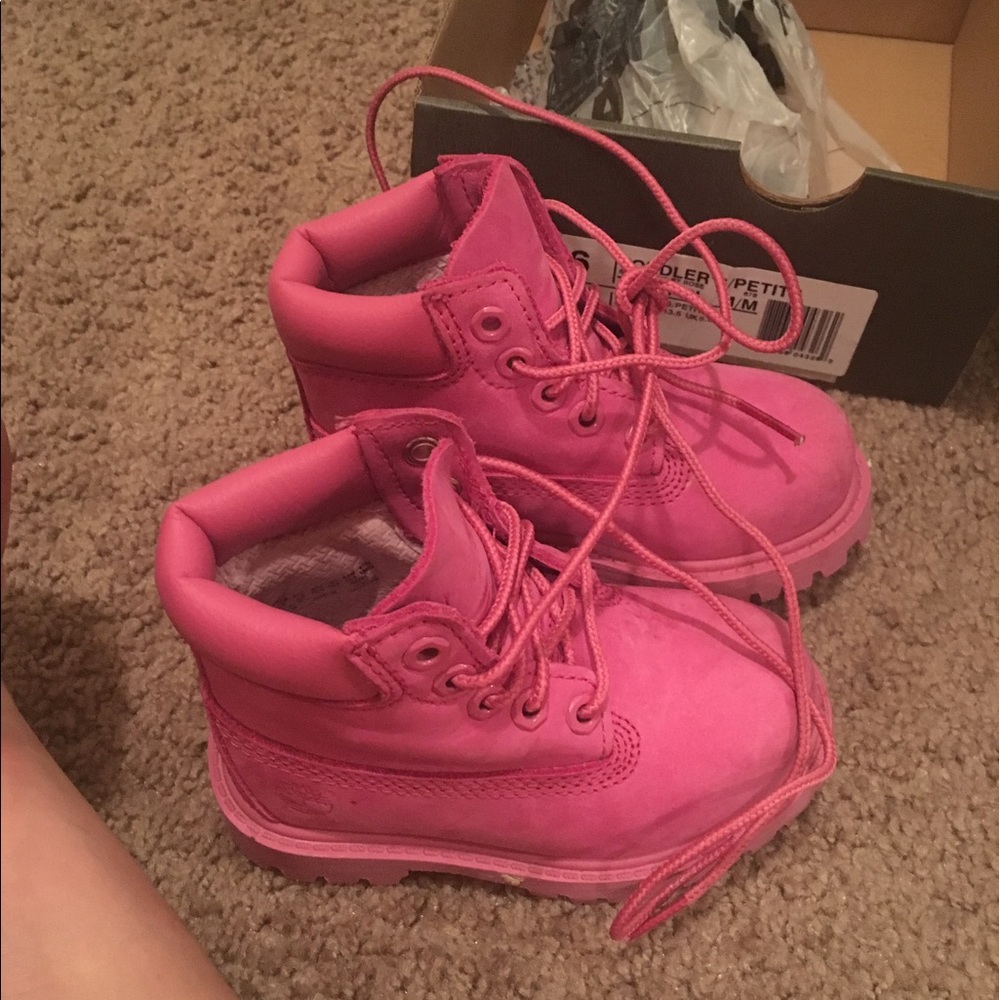 Toddler pink Timberlands