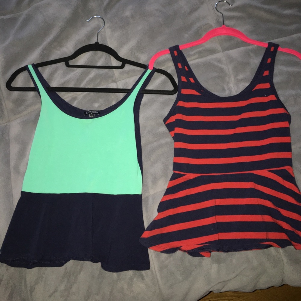 Express peplum tank tops