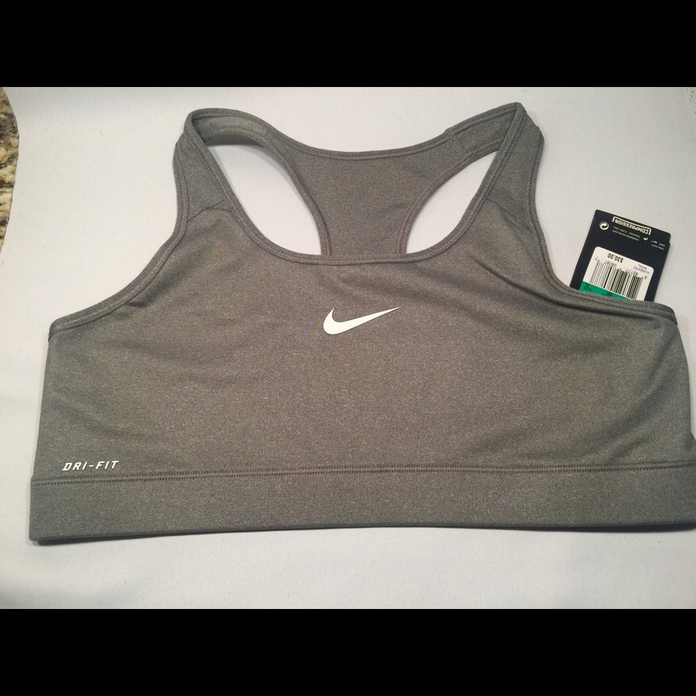 Nike Dri Fit Women's Sports Bra Workout Gray XL