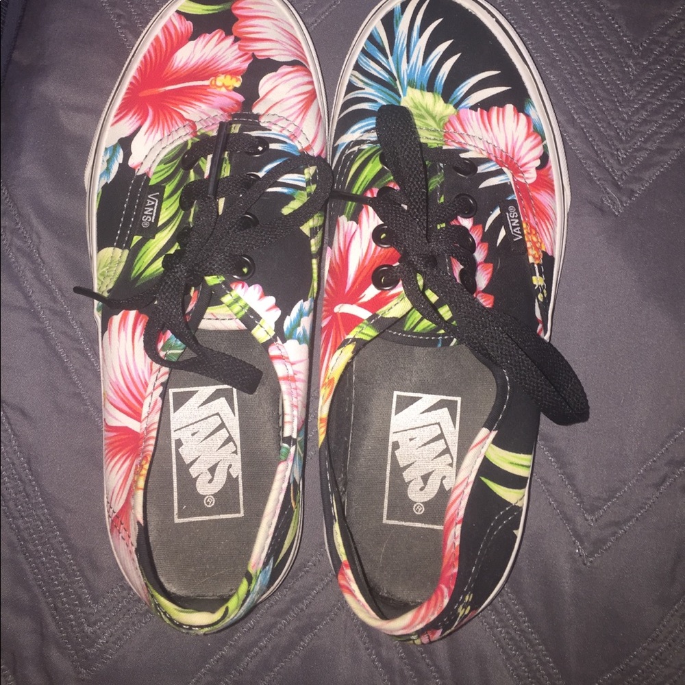 Floral print vans