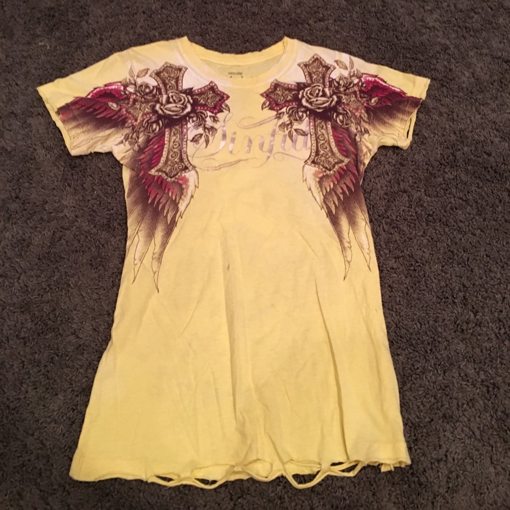 Distressed Sinful Tee