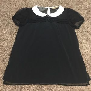 Rare Vera wang Peter Pan collar blouse