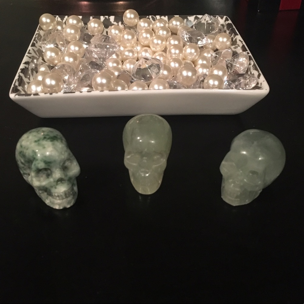 Crystal Carved Human Skull Sculptures