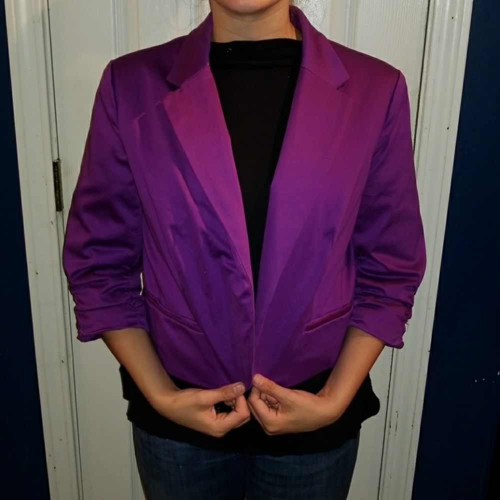 Purple Cropped Jacket