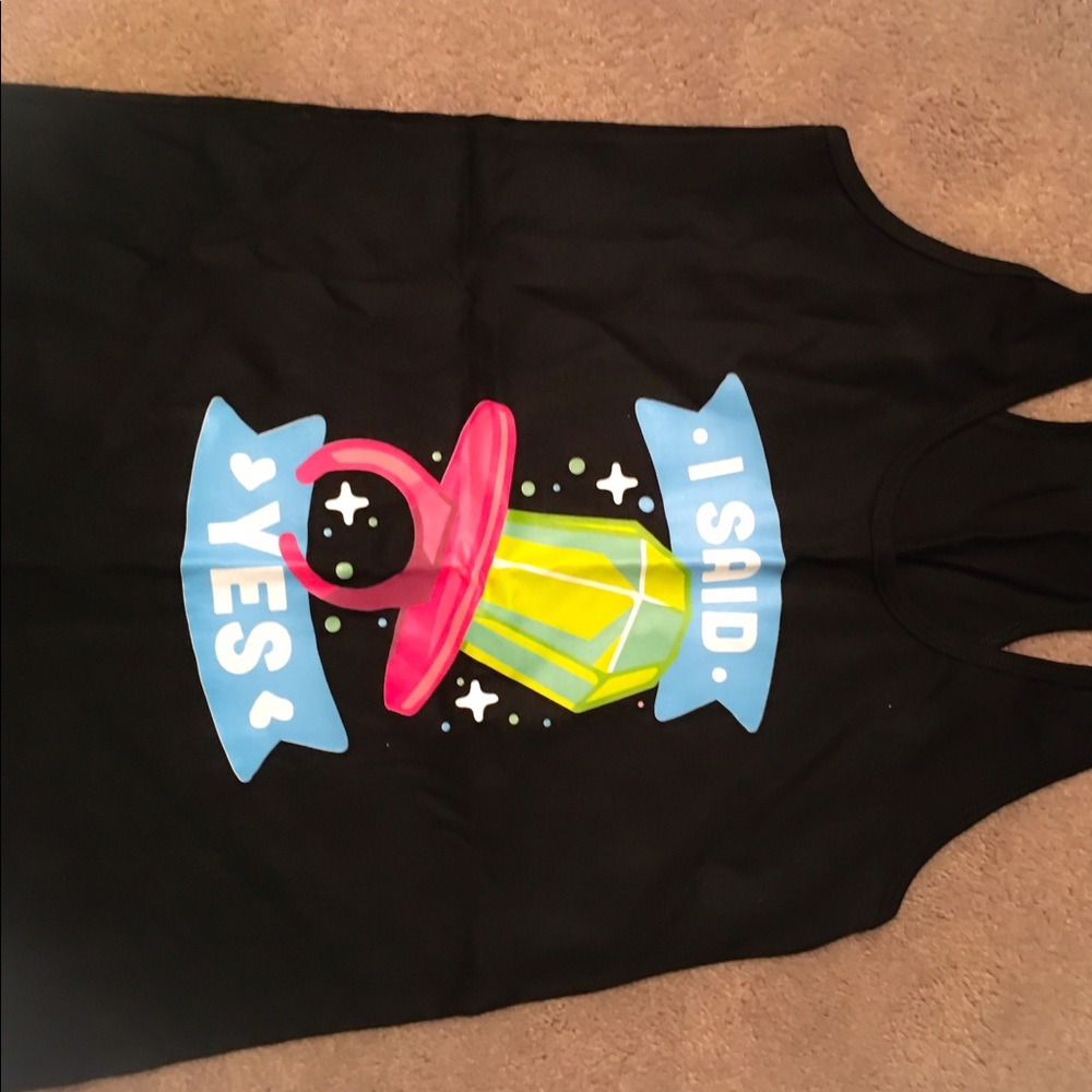 "I said yes" Engagement Tank. Size M