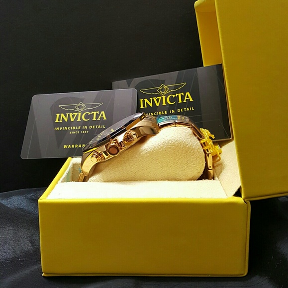 Big sale,NWT Invicta 18k Plated gold watch - Picture 5 of 5