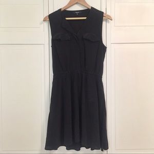 MADEWELL 100% Silk Black Dress