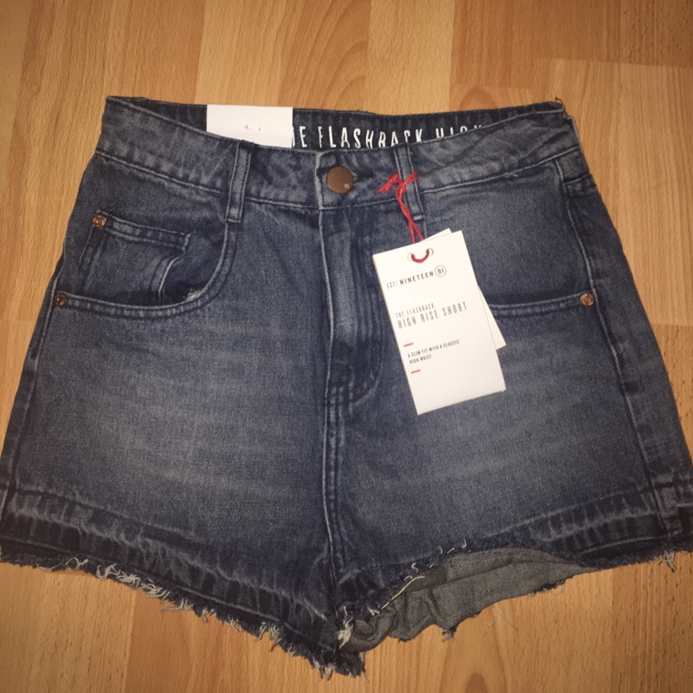 High Rise Denim Shorts