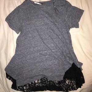 Free People Tshirt with Lace Lining