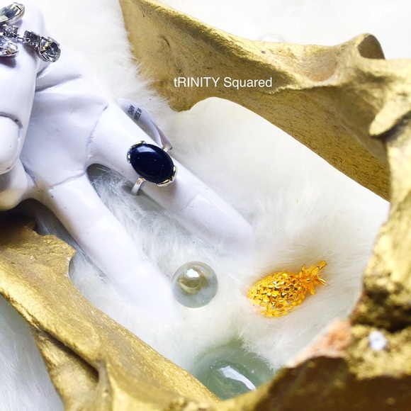 . {SPARKLING JET} Gem cocktail Ring 7 - Picture 2 of 8