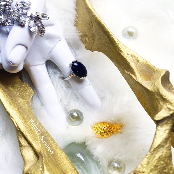 . {SPARKLING JET} Gem cocktail Ring 7 - Picture 3 of 8