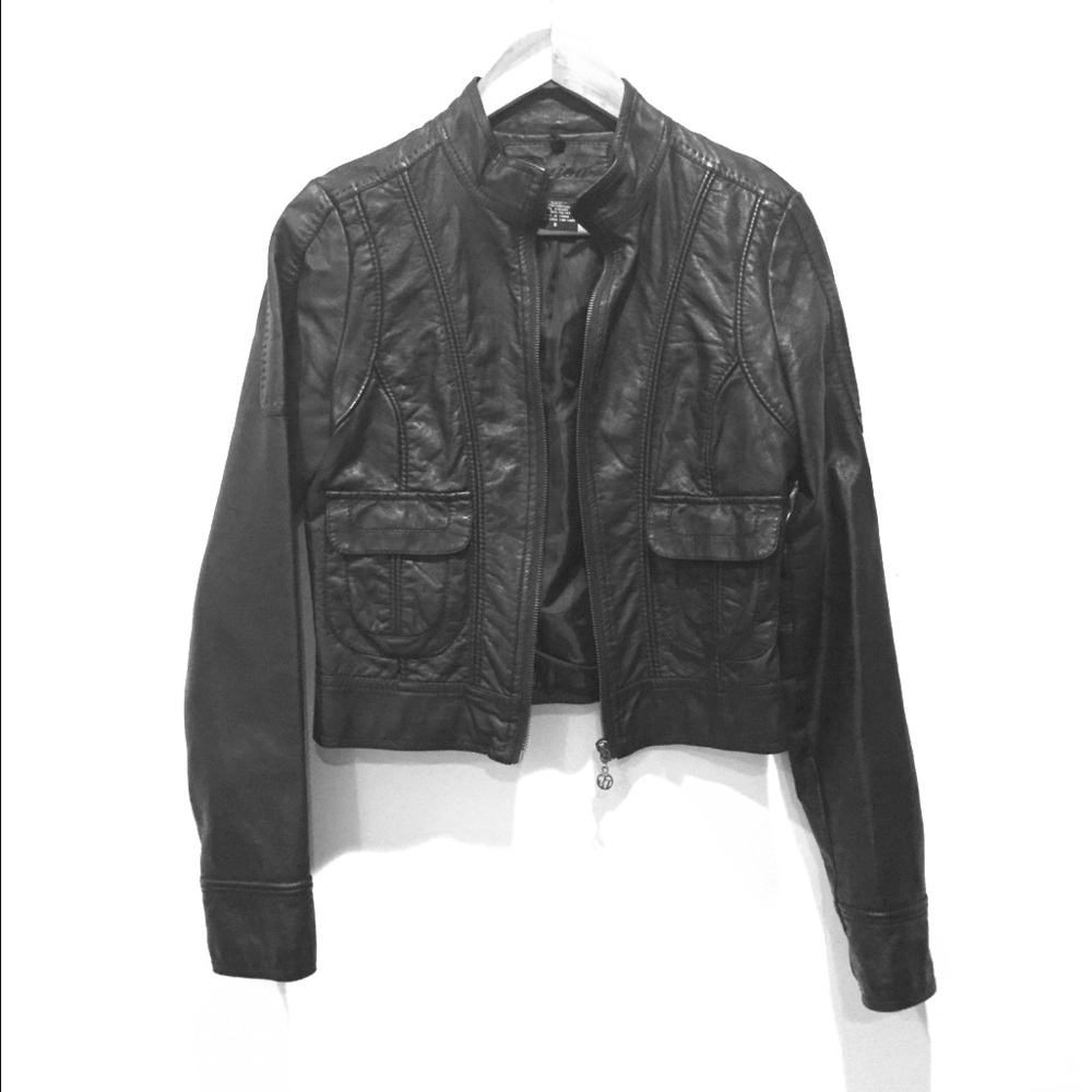 🖤 Faux Cropped Black Moto Jacket 🖤