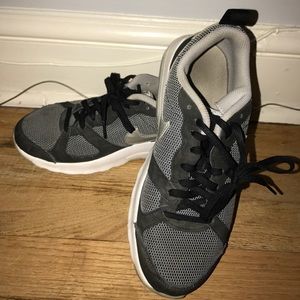 Silver and Black Nike Sneakers