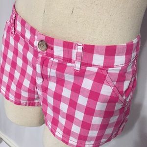 Hollister Hot pink and white stretchy shorts sz 5