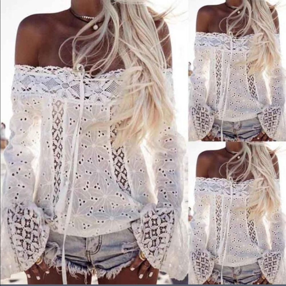 🐬Will Fit XS Only🐬 Sexy Cold Shoulder Top - Picture 2 of 3