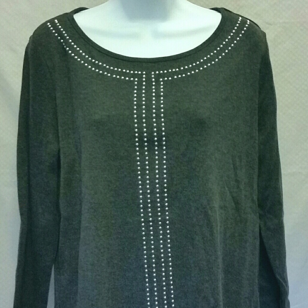 Rafaella 3/4 - Sleeve Studded Top