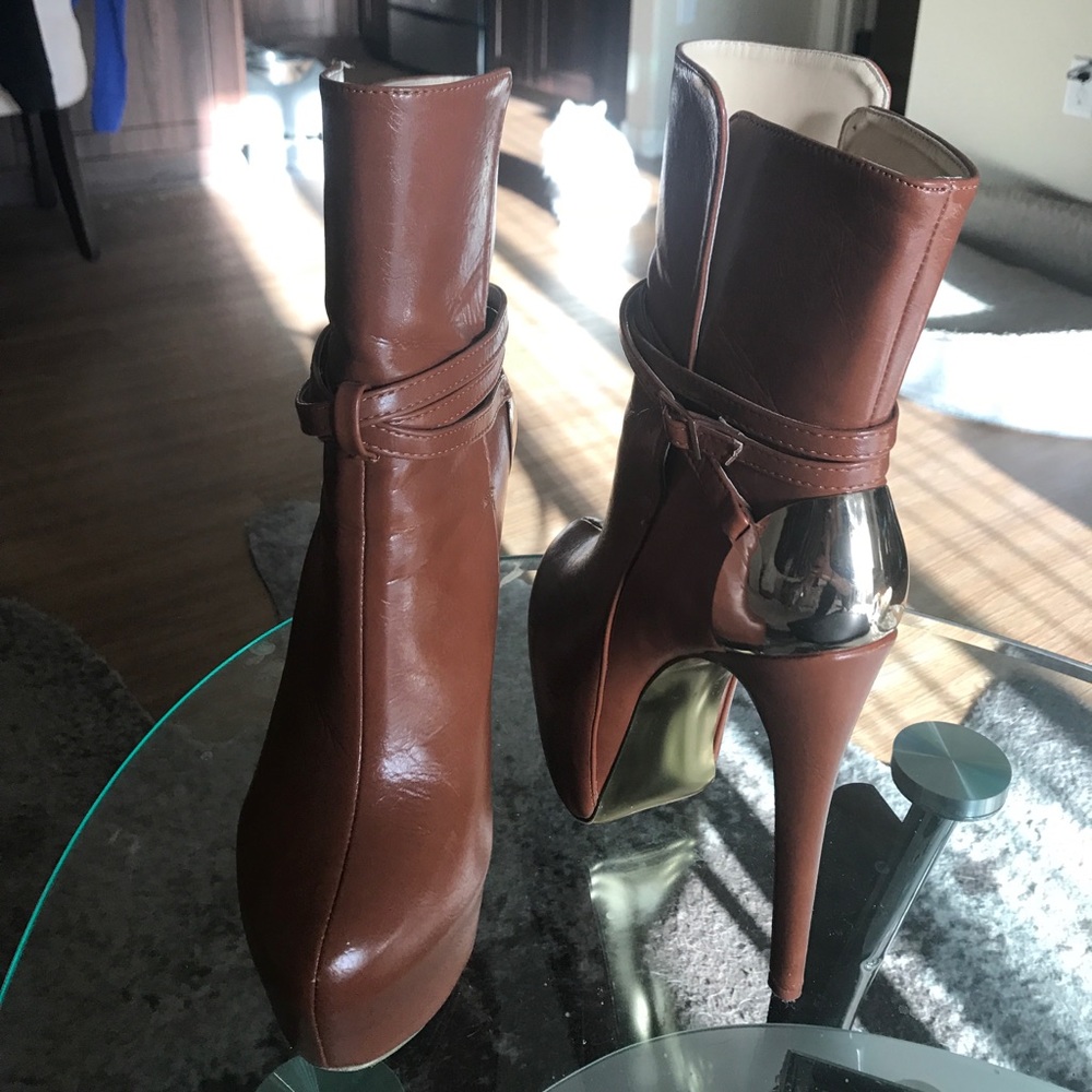 Slip on platform booties