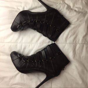 Ankle booties with heel