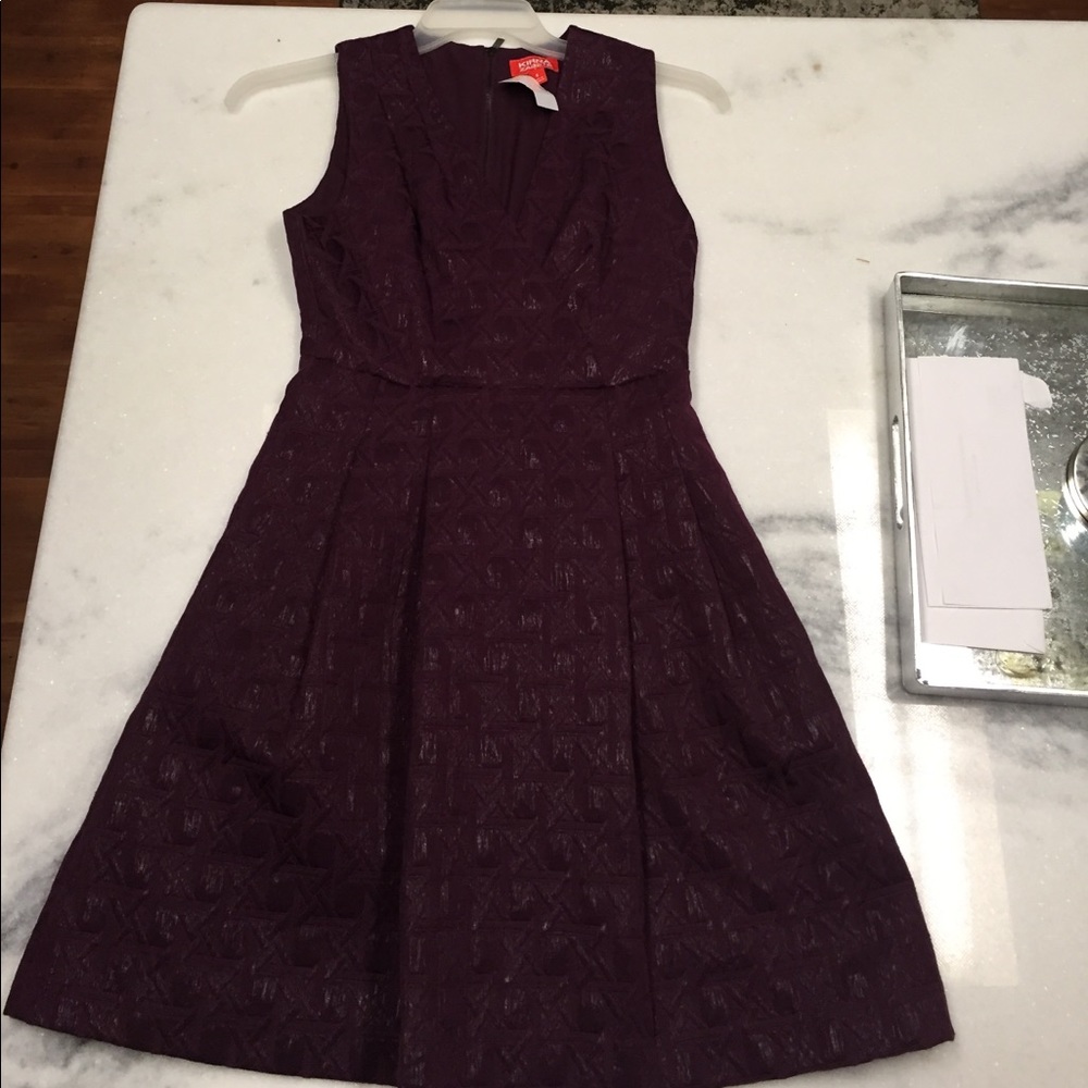 Plum textured dress