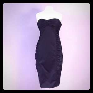 Nanette Lepore strapless black gown
