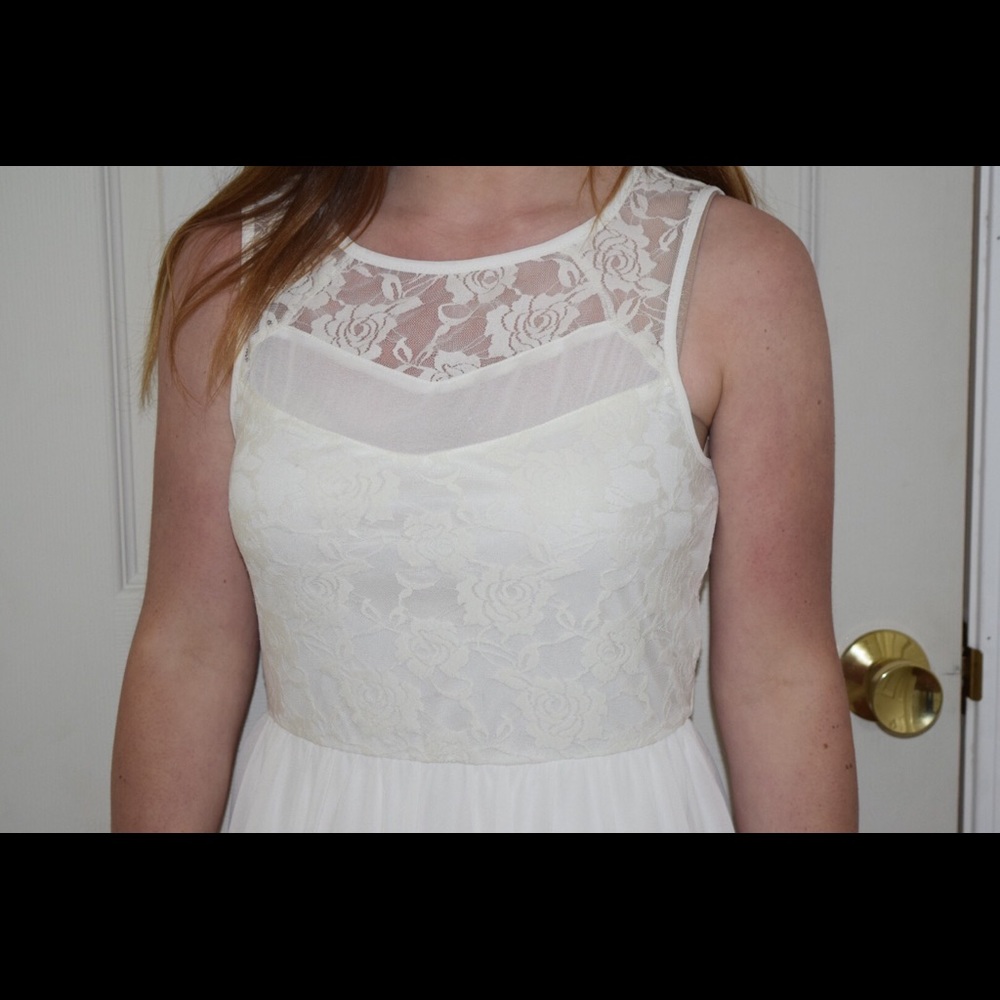 White floral dress