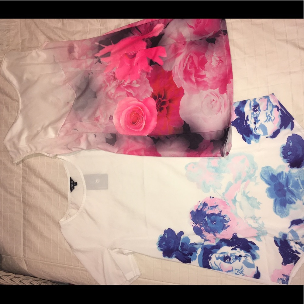 BUNDLE:  TWO FLORAL PARTY DRESSES