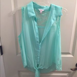 CANDIES Slick Lace Tank Top