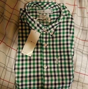 Five Four Green Checker Button Down