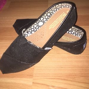 Black Sparkly Toms