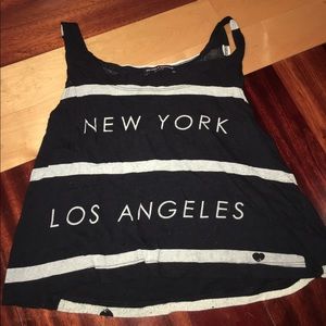 Brandy Melville black stripped tank top