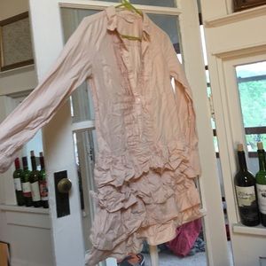 Button up Shirt Dress with Frills from J. Crew.