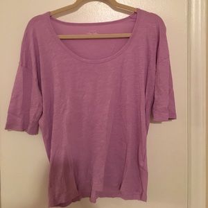 Lilac J. Crew Vintage Cotton 1/2 Sleeve Tee Small