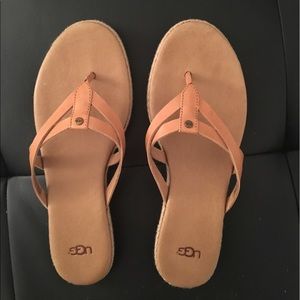 UGG Annice tan leather sandals