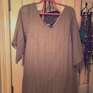 BRAND NEW nude dress w/ gold accents