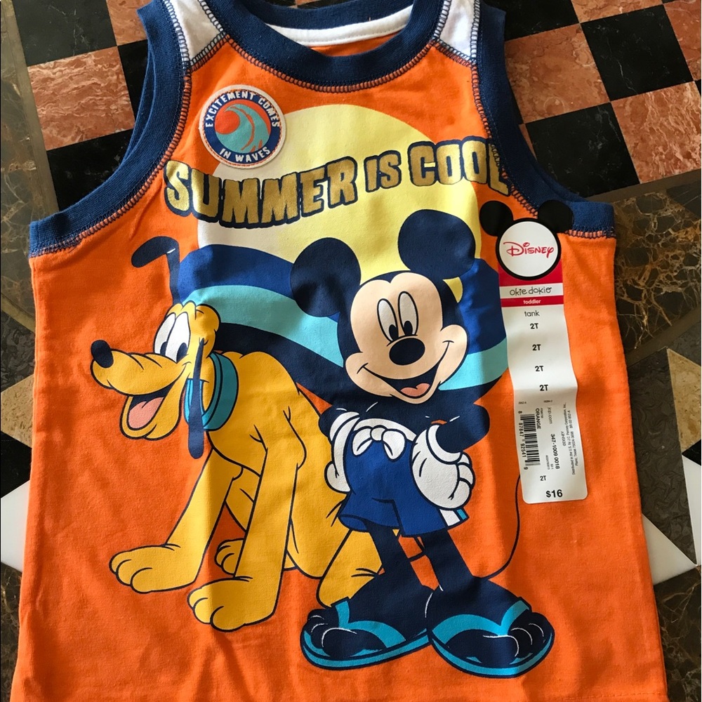 Brand New Disney Okie Dokie Tank in orange color