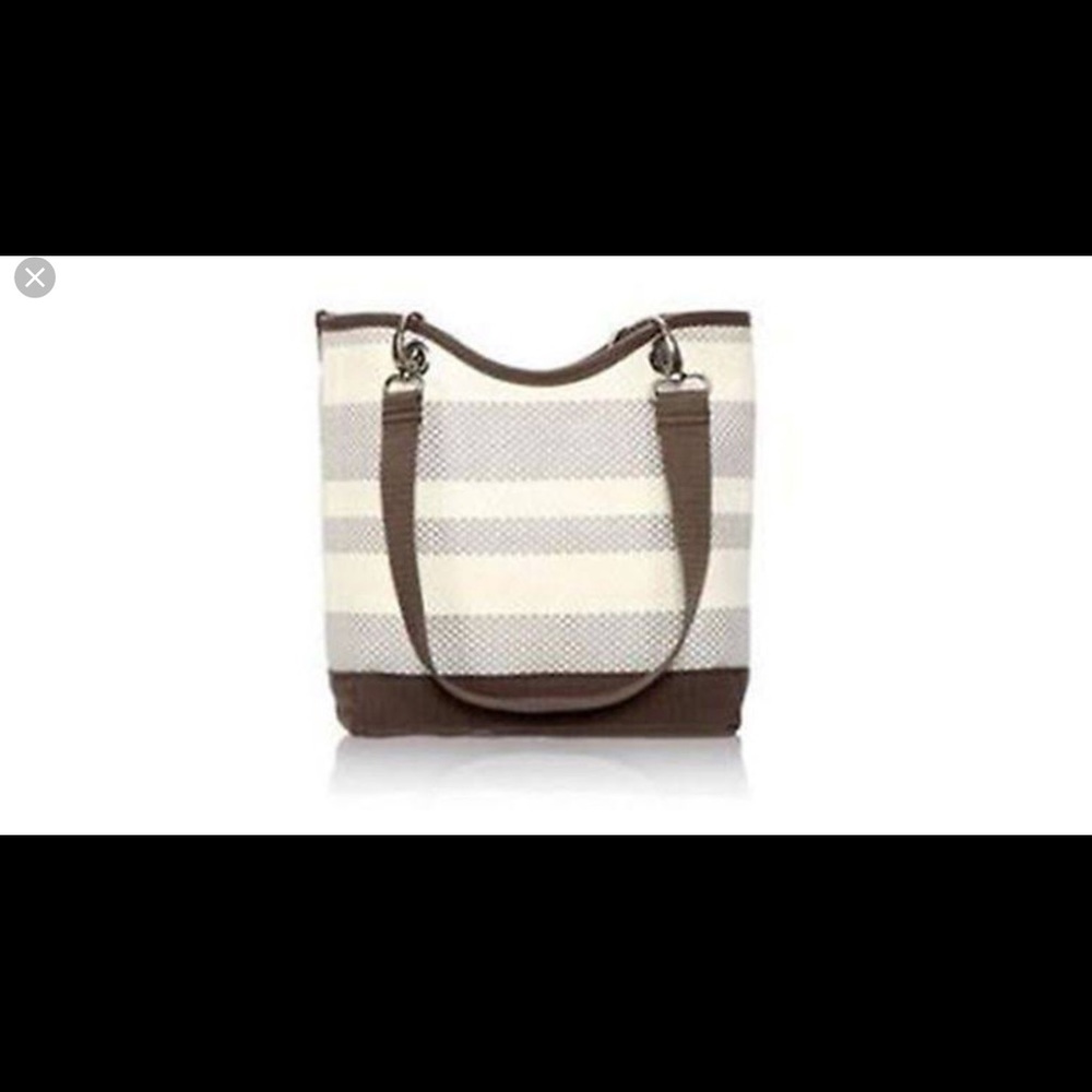 Canvas crew mini in taupe straw pop