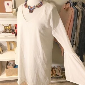 NWT Lulu's White Bell Sleeve Dress