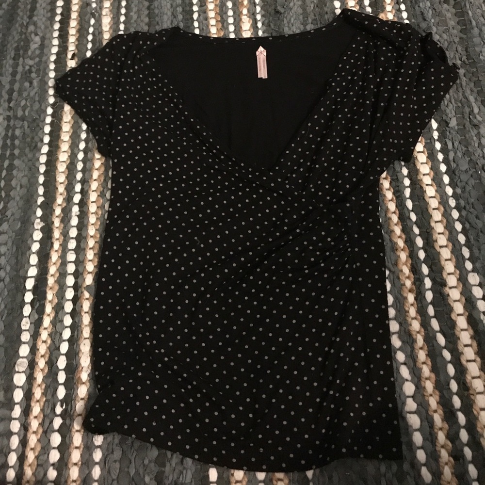 Free people polka dotted top!