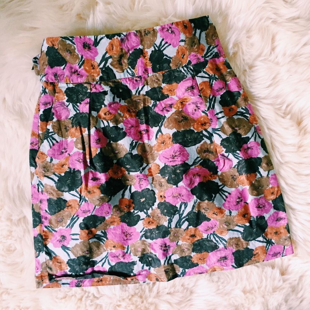 Anthropologie Floral Skirt
