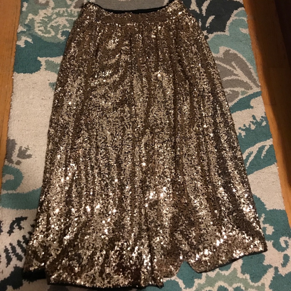 Long length bedazzled skirt