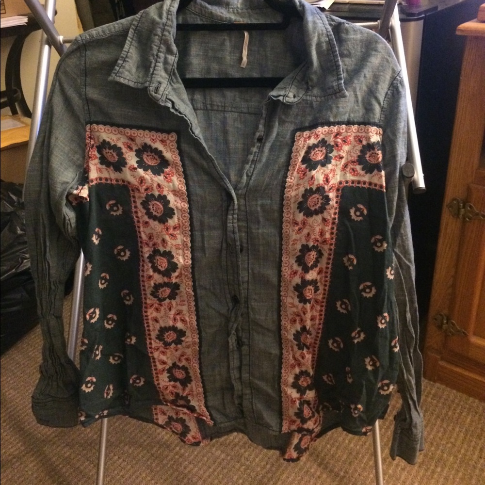 Free People chambray shirt