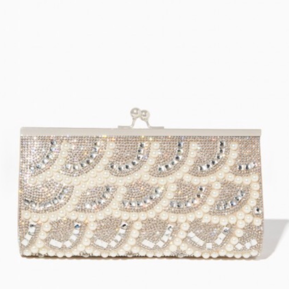 Kina Scalloped Pearl Clutch