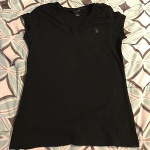 Classic black v-neck tee
