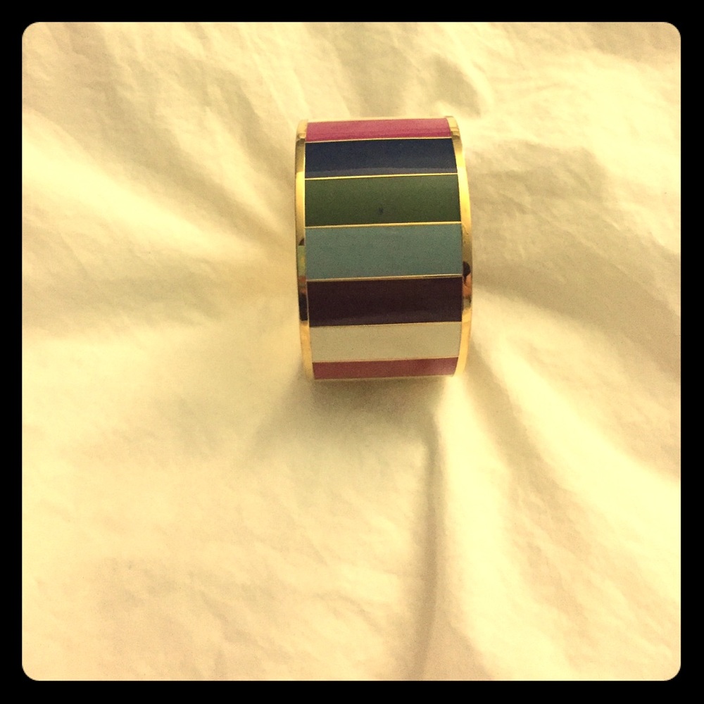 Coach rainbow stripe bangle