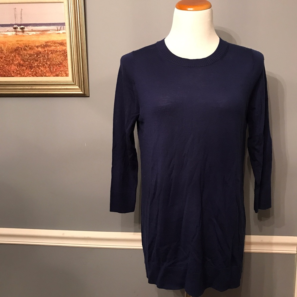 [J. Crew] Merino Side Slit Tunic