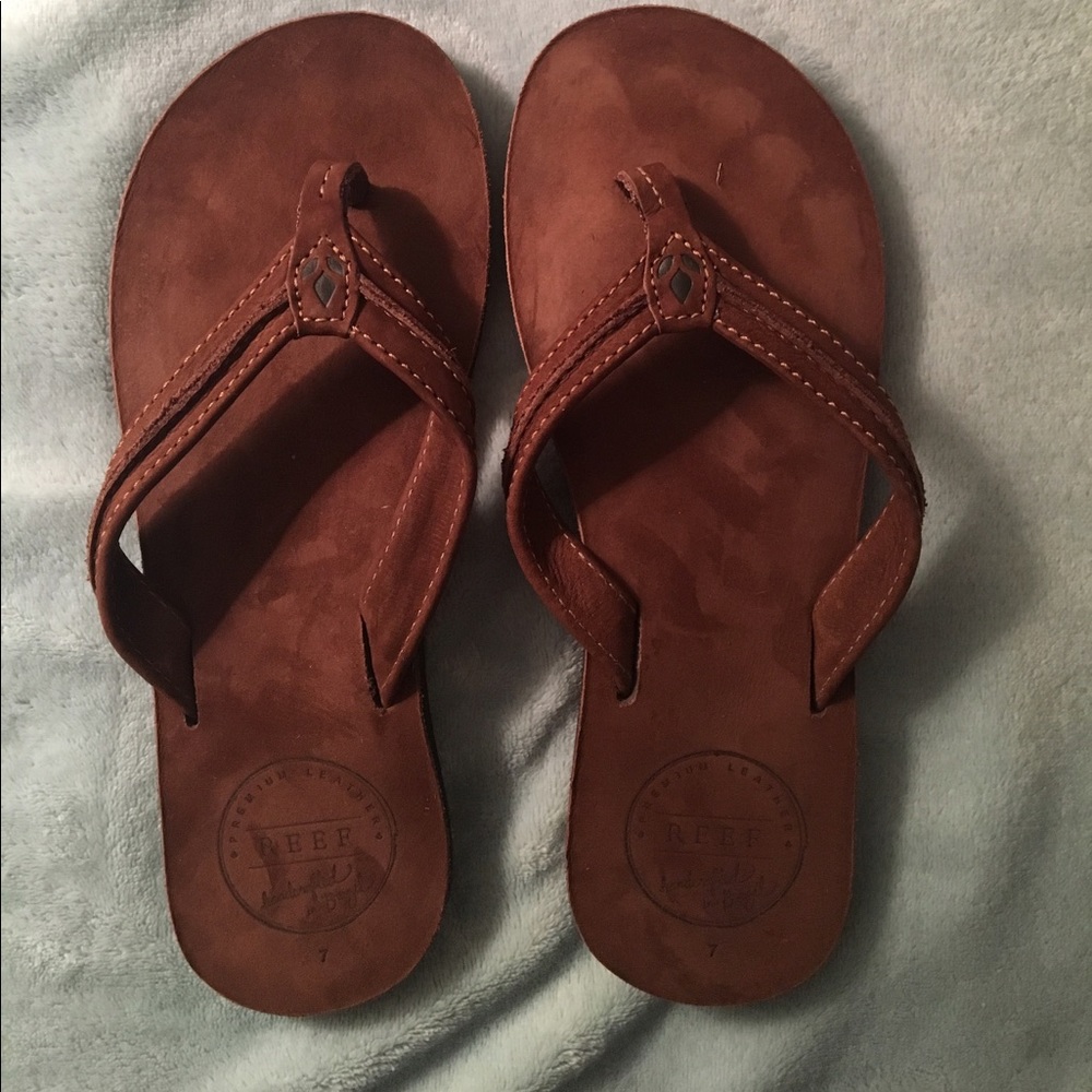 Brown suede Reef sandal