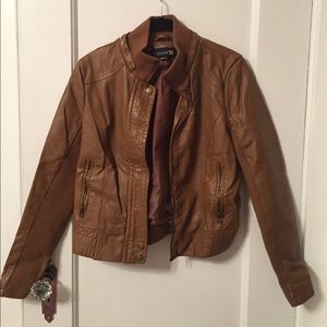 Brown pleather jacket