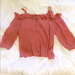 Cute off shoulder top.